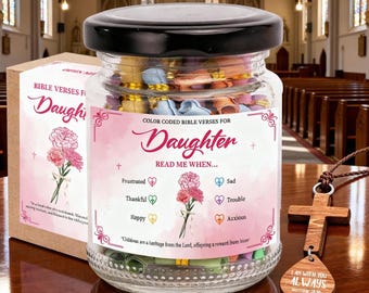 Read Me When Bible Verses Jar, Scripture Gifts,Bible Verse Jar,Christian Gifts for Women, Prayer Jar,Hope Jar,Bible Stuff, Bible Accessories