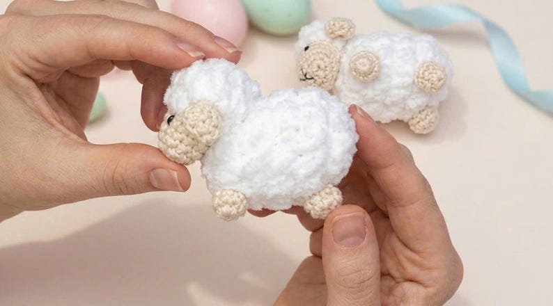 Handmade Crochet Jesus Hug Rabbit Plush, Easter Christian Gift image 11