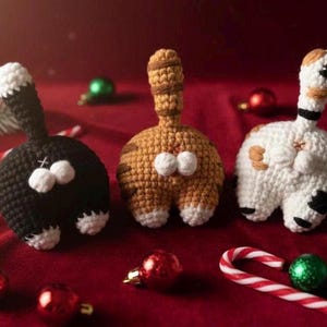 Funny Cat Butt gehaakt pluche, handgemaakte amigurumi kattenspeelgoed, schattig kattenliefhebber cadeau | Bureau- of autodecoratie