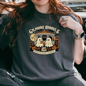 Comfort Colors® Gilmore Ghouls shirt, Ghost Parody Halloween tee, Fall shirt for Gilmore Girl fans, Spooky Season Shirt, Vintage Cafe Lover