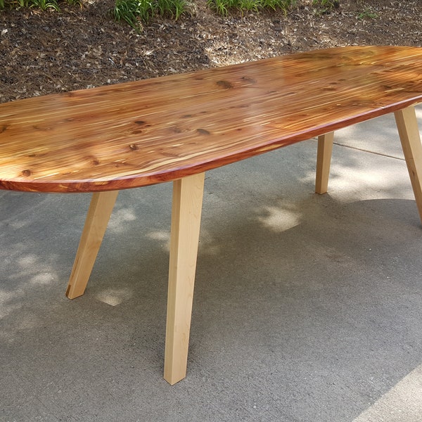 Hand made red cedar dining or conference table