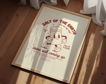 Retro Salt Shaker Print | Matthew 5:13 Scripture Art (Digital Download)
