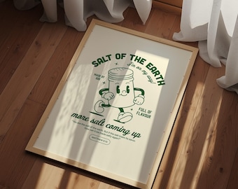 Salt of the Earth Print | Retro Matthew 5:13 Scripture Poster (Digital Download)