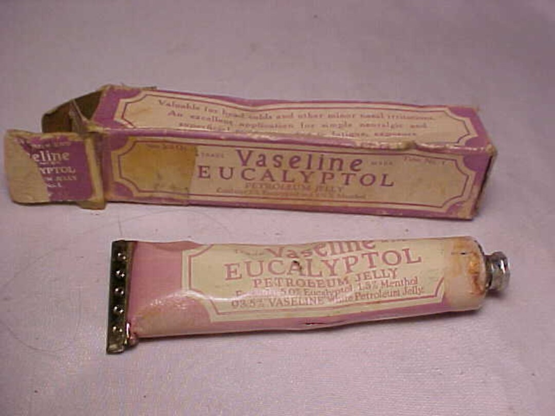 C1930s Vaseline Eucalyptol Petroleum Jelly Chesebrough Co. New Etsy