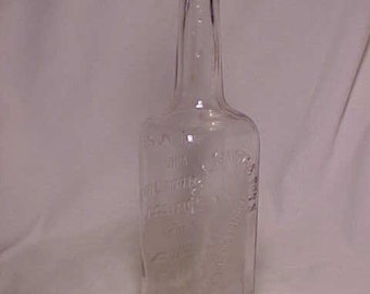 c1890s Thos. L. Smith & Sons 21 Washington St. Boston, Mass., Rock Rye and Horehound Cordial for Throat and Lung Troubles Bottle, Back Bar