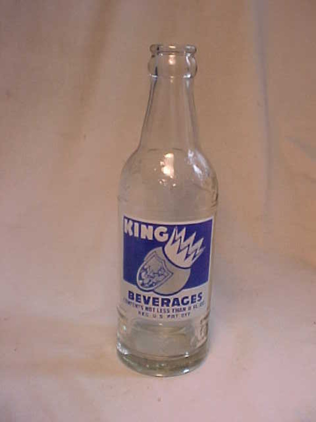 1948 King Beverages King Beverage Co. Boston Mass. Clear ACL Etsy