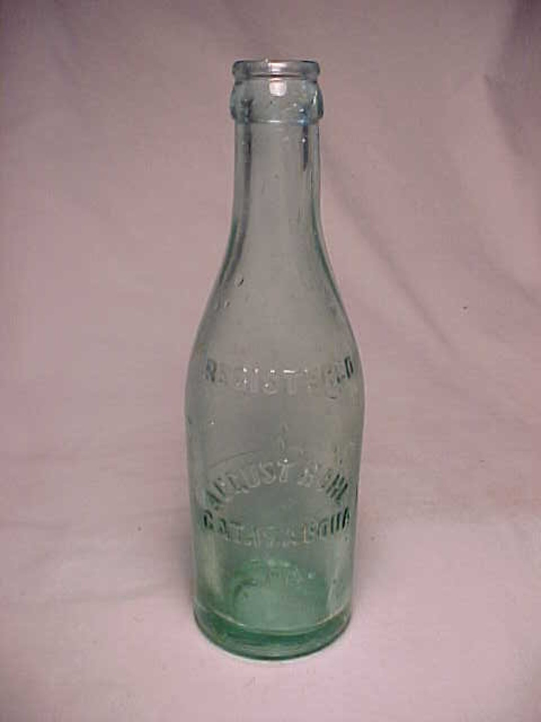 C1900 August Hohl Catasauqua PA. Crown Top Aqua Blown Glass Etsy