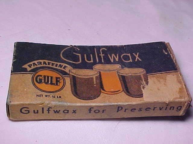 Vintage Gulf Gas & Oil Gulfwax Household Paraffin Wax IN ORIGINAL BOX Gulf  Wax