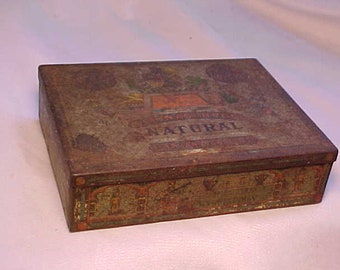 c1910-20s Schinasi Bros. Egyptian Cigarettes the American Tobacco Co., EMPTY Cigarette Tobacco Tin, Man Cave Decor, Country Kitchen Decor