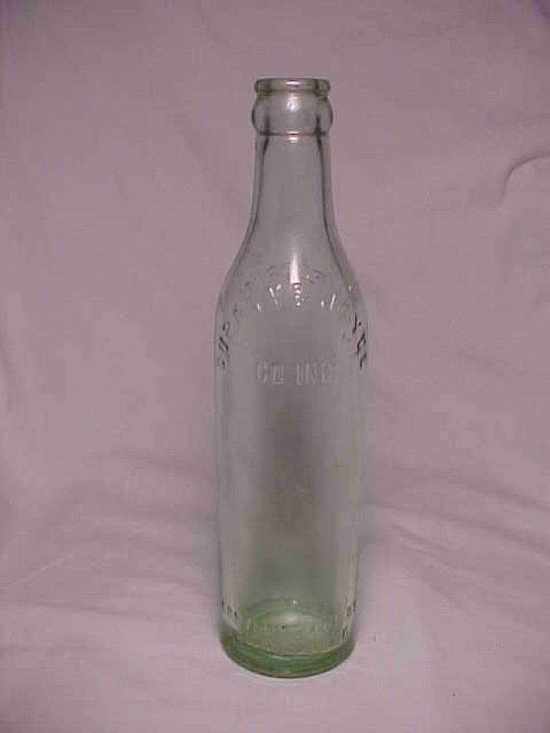 1926 Curran & Joyce Co. Inc. Lawrence, Mass. , Aqua 8 Ounce Soda Bottle, Back Bar Bottle, Back