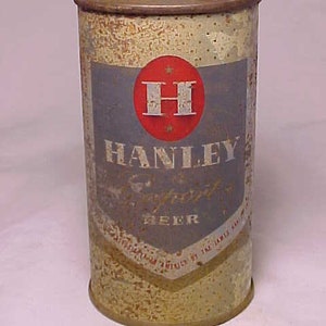 c1950s Rare Hanley Export Beer The James Hanley Company Cranston, Rhode Island, EMPTY Flat Top Beer Can, Back Bar Decor, Man Cave Decor #6