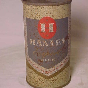 c1950s Rare Hanley Export Beer The James Hanley Company Cranston, Rhode Island, EMPTY Flat Top Beer Can, Back Bar Decor, Man Cave Decor #2