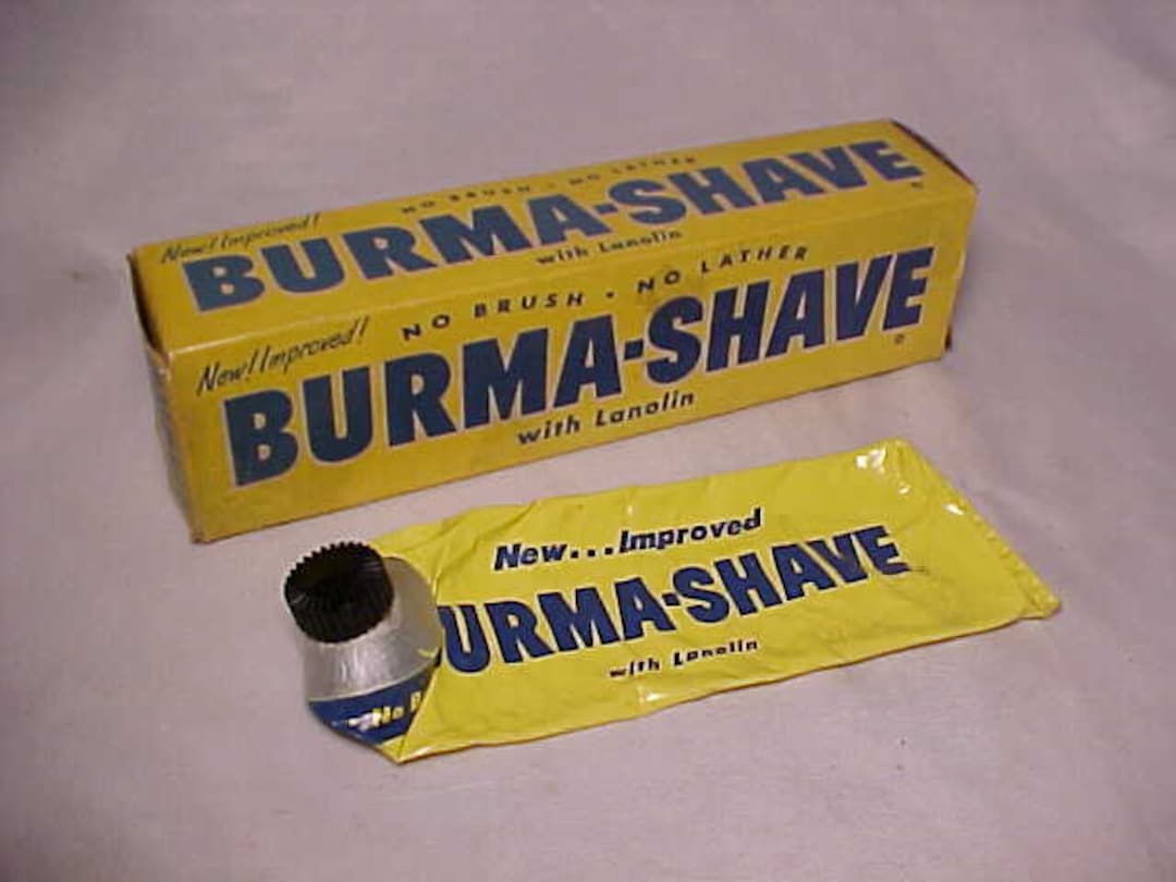 C1940s New Improved Burma Shave With Lanolin Shaving Cream by Burma