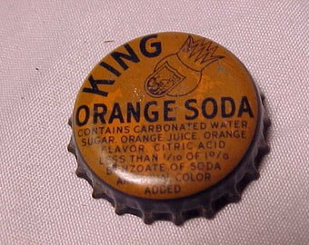 Lot of 4 Vintage Orange & Grape Crush Unused Soda Pop Bottle Caps Cork Lined 