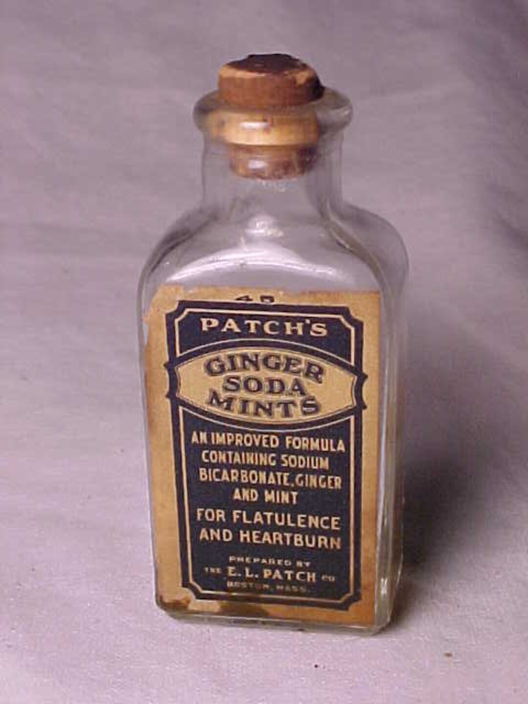 C1920s Patch's Ginger Soda Mints for Flatulence Boston Etsy