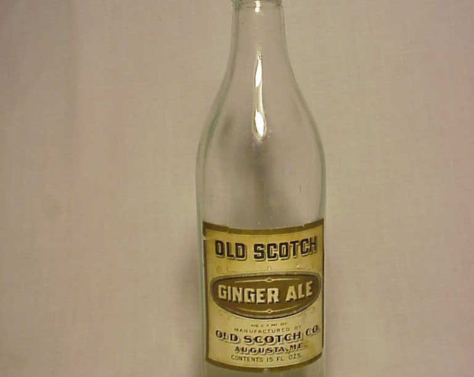 C1920s Old Scotch Ginger Ale Manufactured by Old Scotch Co. Augusta