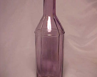c1890s Bishop & Company Los Angeles, California, Ketchup Bottle blown glass in a true 100% Natural SCA purple Color, Country Kitchen Decor