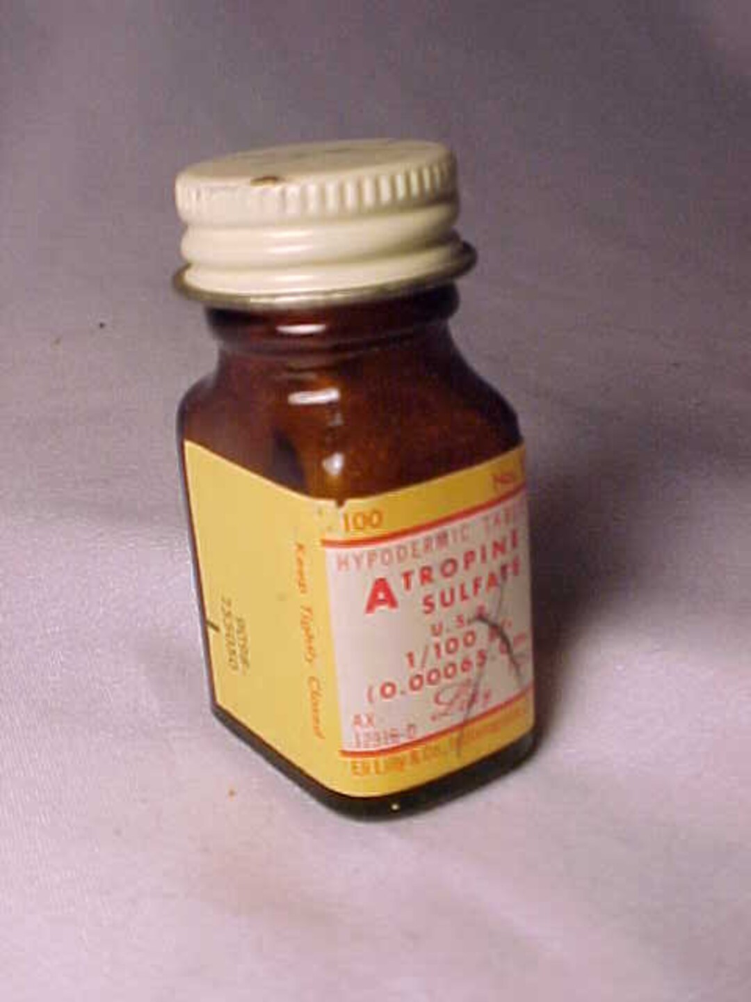 C1950s 100 Hypodermic Tablets Atropine Sulfate Eli Lilly & Co ...