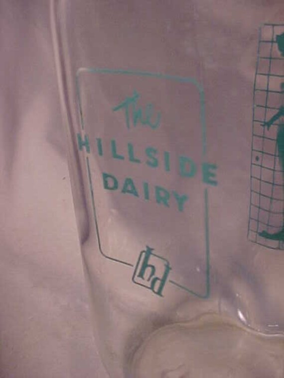 【希少品】Hill View Dairyヒルビュー デイリー ガラスミルクボトル 1965 the Hillside Dairy Cleveland Heights, Ohio, Short Square Pyro