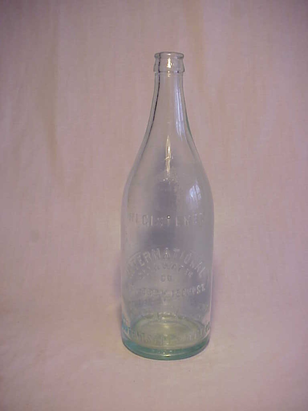 1900's Columbia Water Co Jersey City NJ Aqua Crown Top 7 7/8 Inch Soda  Bottle 