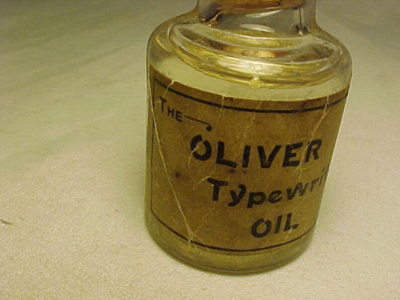 C18901900 The Oliver Typewriter Oil Bottle with Paper Label Etsy