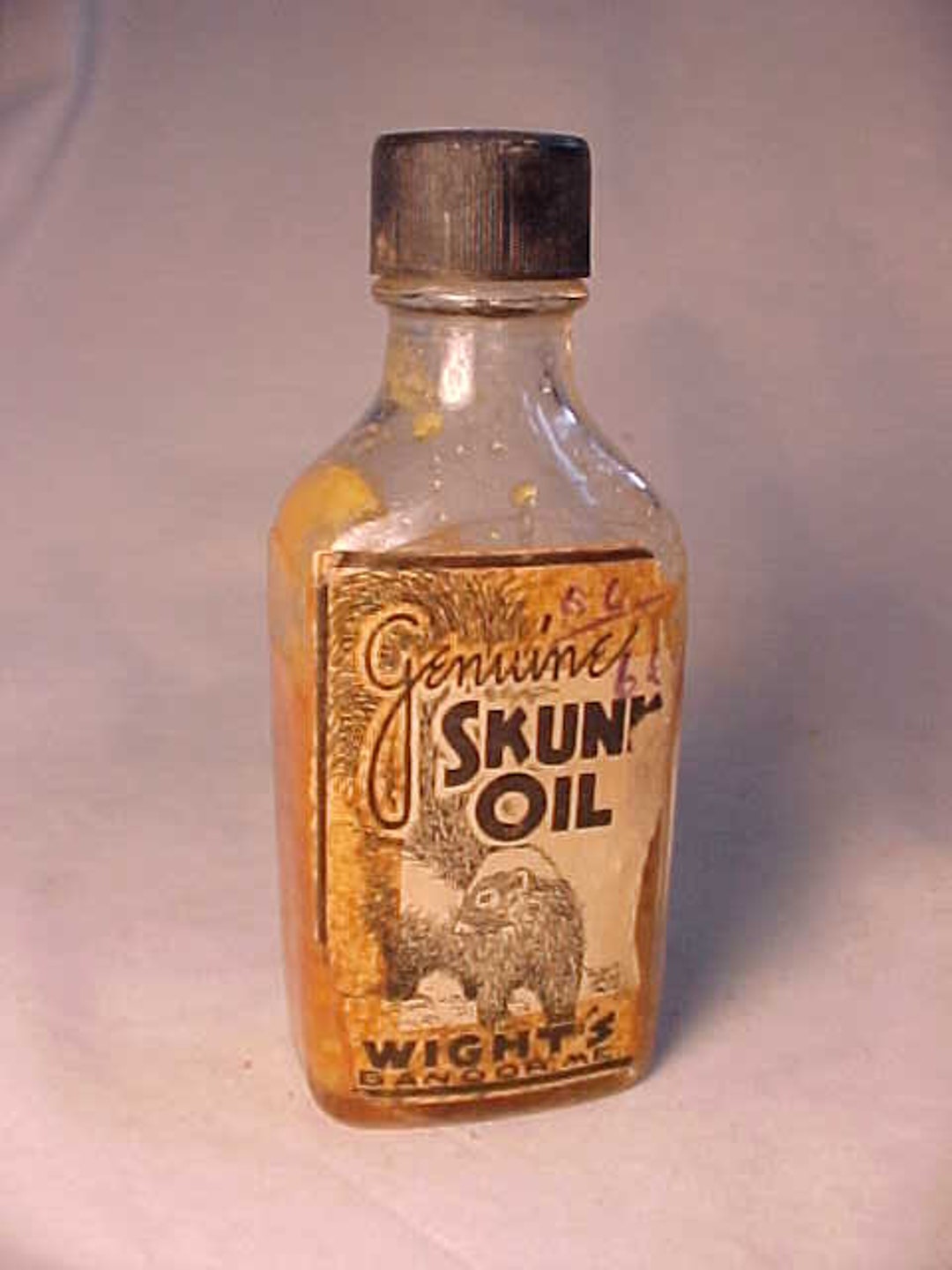 C1930s Genuine Skunk Oil Wight's Bangor Maine Bottle - Etsy