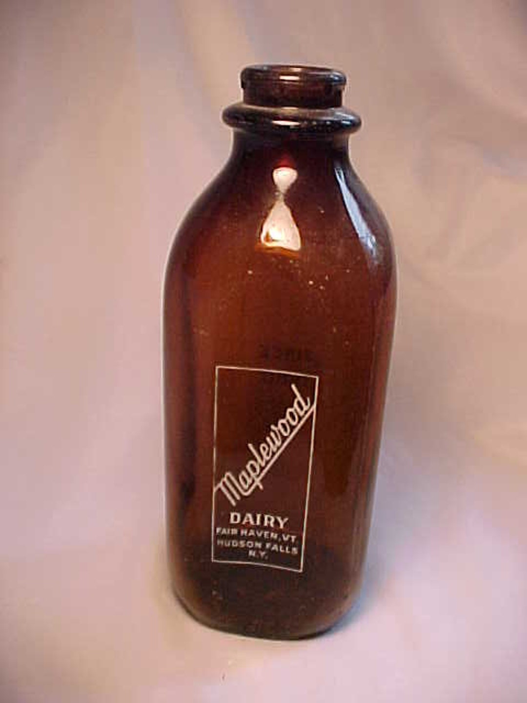 1965 Maplewood Dairy Fair Haven VT. One Quart Size Amber Etsy