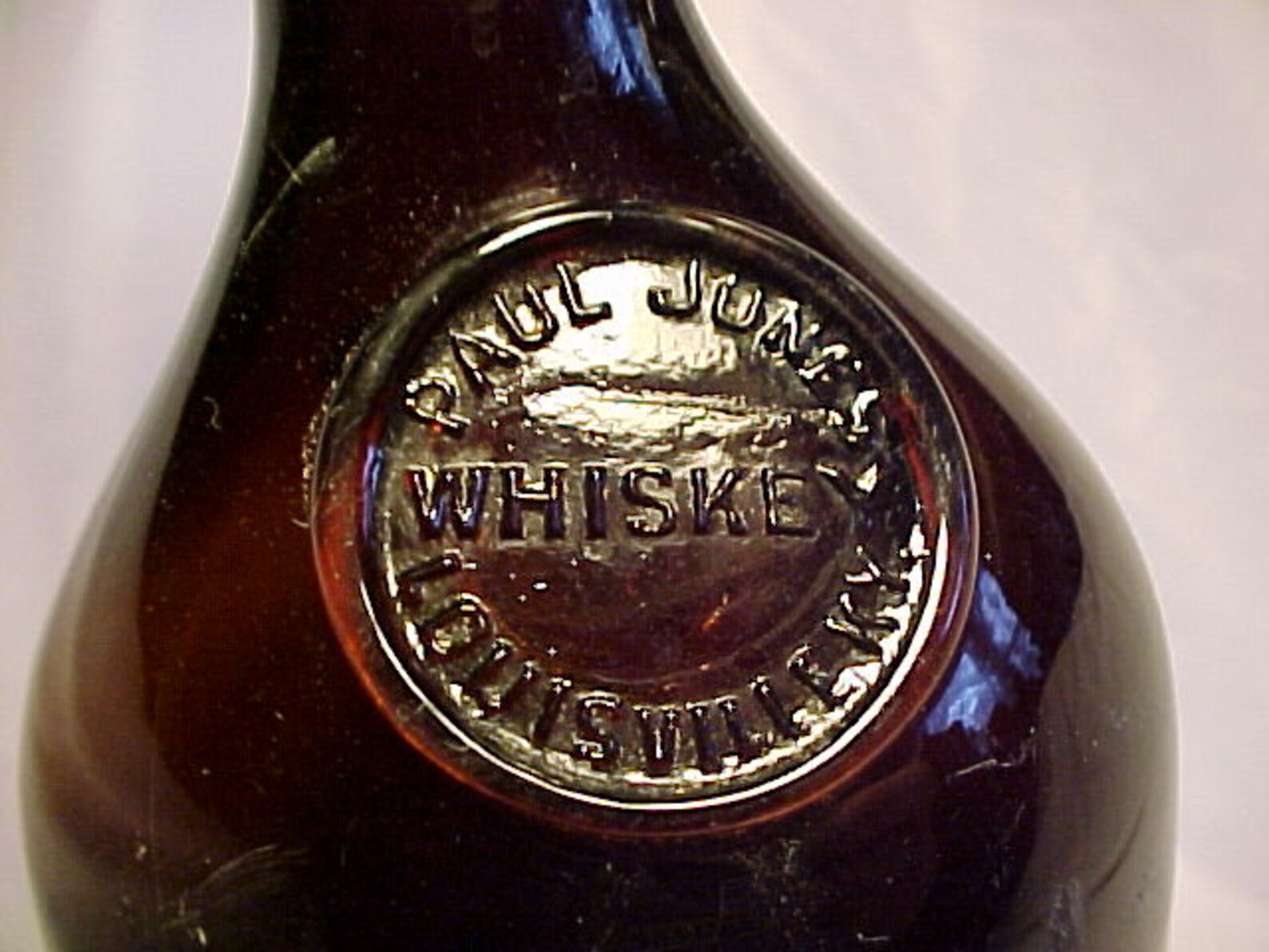 C1890s Paul Jones Whiskey Louisville KY. Nice Amber Blown Etsy