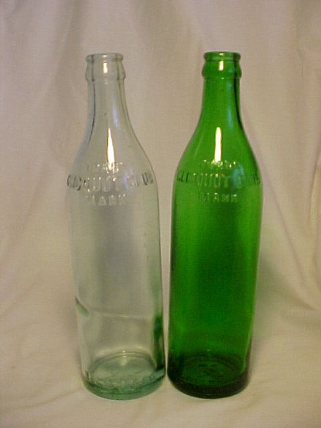 Pair of C1920s Trade Mark Clicquot Club Soda Millis, Mass. , Emerald ...