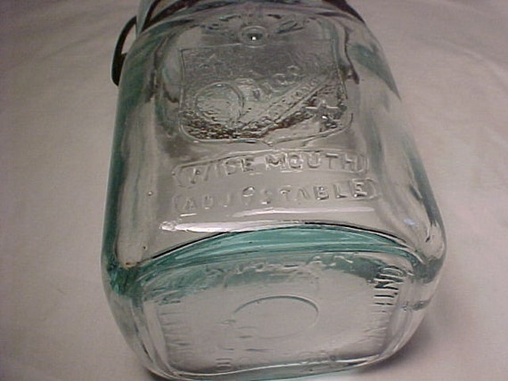 Vintage 1920s One Quart Glass Canning Jar - Double Safety Kivlan Ontha – In  The Vintage Kitchen Shop