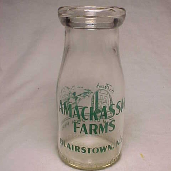 New Jersey Vintage Milk Bottles Etsy