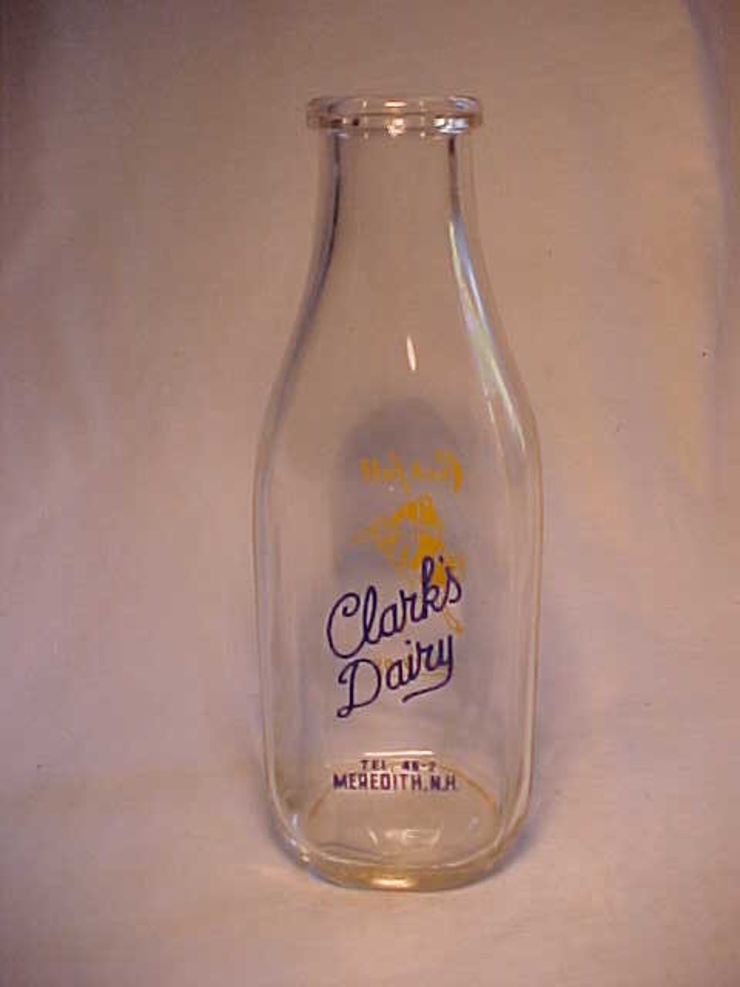 1952 Clark's Dairy Meredith N.H. One Quart Size Blue & Etsy