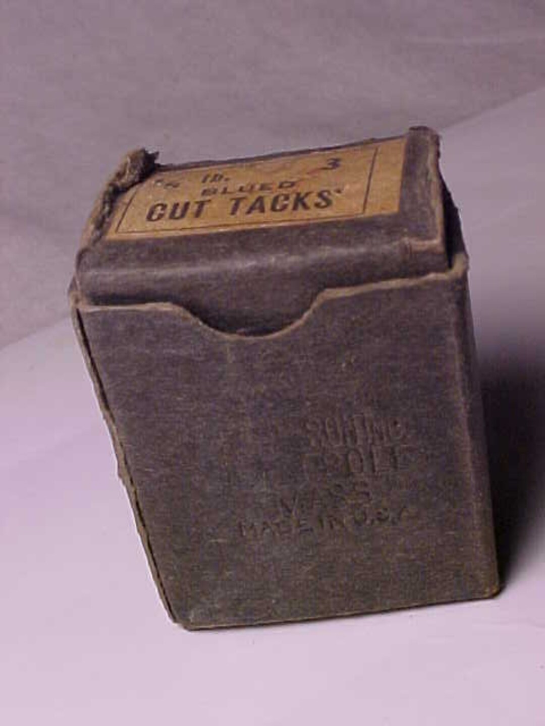 C1940s No. 3 Blued Cut Tacks Bird & Sons East Walpole, Mass.,