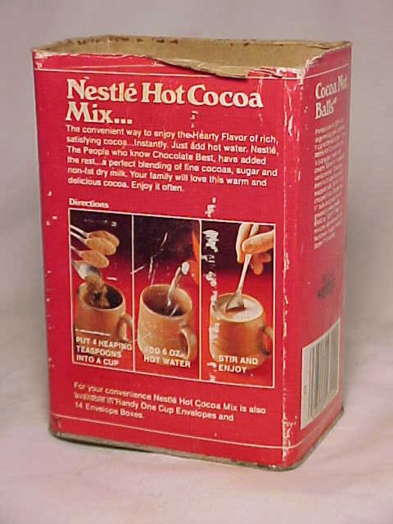 Nestle Hot Chocolate Cocoa Metal Tin Thermos Container 10 Ounces Exc Cond!
