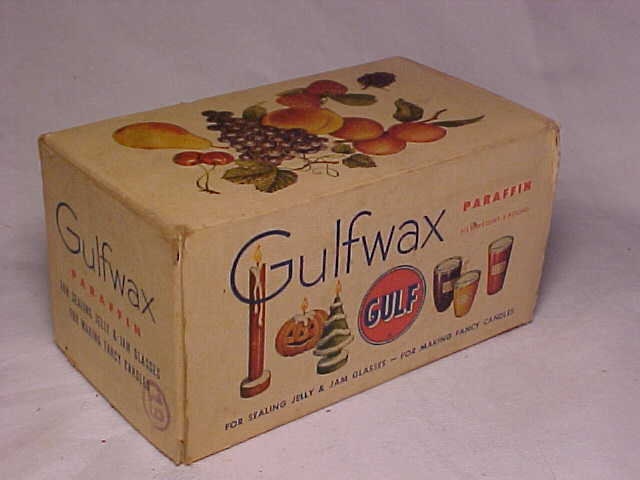 2 VINTAGE GULF WAX PARAFFIN WAX BOXES