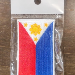 Parche de bandera filipina / Insignia bordada / Recuerdo del orgullo filipino y pasalubong