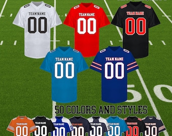 Camiseta de fútbol personalizada: Camiseta deportiva personalizada con nombre, número y logotipo del equipo para hombres, mujeres, niños y bebés, uniforme de regalo para fanáticos el día del partido.