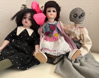 Poupées d'art gothiques | Couture effrayante | Poupée artistique anatomique à collectionner | CHÊNE
