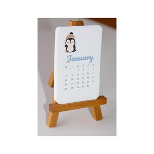 2026 Mini Desk Calendar Printable: 4x6&quot; Monthly Planner (Digital Download)
