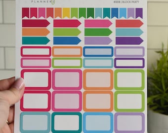 Block Party Planner Stickers