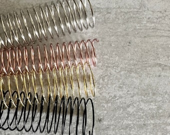 Spiral Planner Coil: Black/Aluminum/Gold/Rose Gold -- Various Sizes