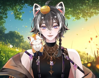 Modelo Live2D 【Red Panda Black Ver.】 Modelo VTuber