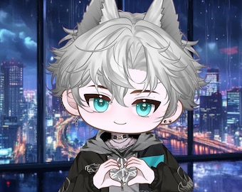 Live2D Model 【Chibi Phelix Gray Ver.】 VTuber Model 【2D Avatar】