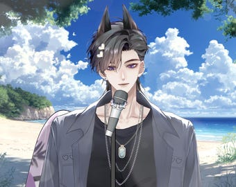 Live2D Model 【Doberman Summer Ver.  (Three Forms)】 VTuber Model 【2D Avatar】
