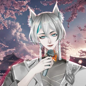 Live2D Model Fox Spirit 2.0 【White Ver.】 VTuber Model