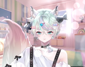 Modelo Live2D de Squirrel Boy, versión verano (tres formas), modelo VTuber.