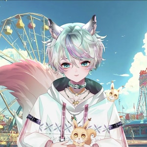 Live2D Model Squirrel Boy 【Pink Ver.】 VTuber Model
