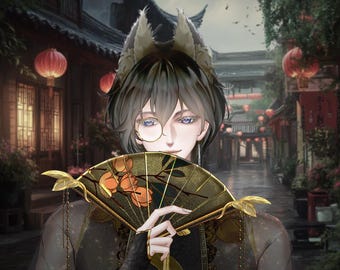 Modelo Live2D 【Sihu Black Ver.】 Modelo VTuber