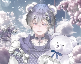 Modelo Live2D 【Versión violeta malva】 Modelo VTuber