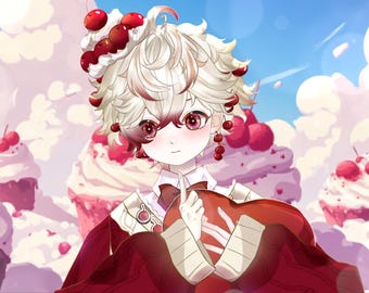 Modelo Live2D 【Pastel de cereza】 Modelo VTuber